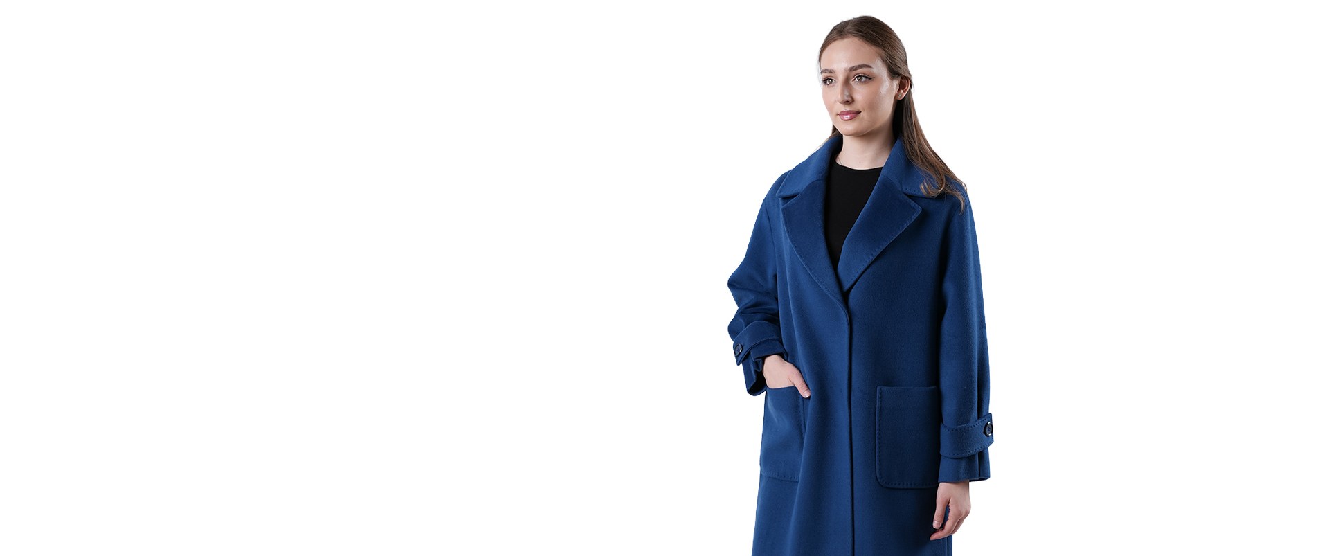 Blue wool coat